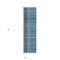 Edge Collections - 2' x 8' - Blue - Washable Plaid Indoor Outdoor Runner Rug - 1 Piece